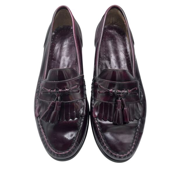G.H. Bass Jeffrey Tassel Loafers 10.5 Dark Brown Kiltie Leather Dress Shoes